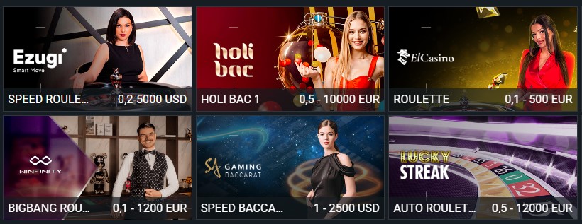 Казино с живым дилером Melbet 